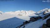 View from Konkordiahütte north over Aletsch glacier